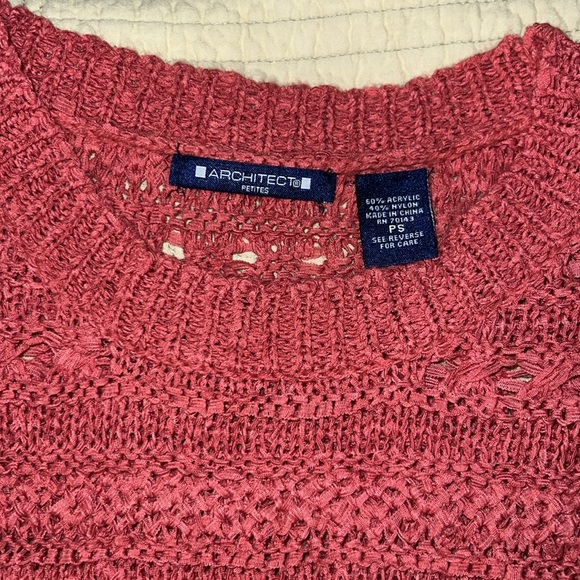 Architect Size PS Short Sleeve Coral Sweater - Picture 9 of 9